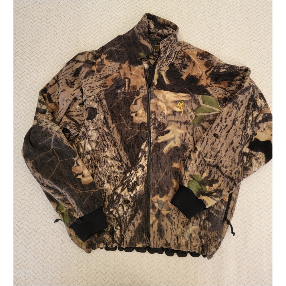 Browning Camo Xchange System Genesis Fleece Jacket Men's XL Full Zip Hunting